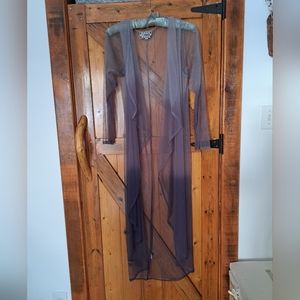 Long Sheer Open Dressy Cardigan